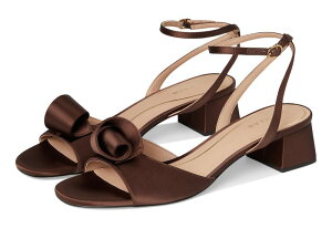 �R�[���n�[�� ���f�B�[�X �V���[�Y �q�[�� �T���_�� Cole Haan Florette Block Heel Sandals Dark Chocolate Satin �`���R���[�g