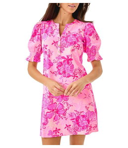 �����[�s�����b�c�@�[ ���f�B�[�X �g�b�v�X �����s�[�X Lilly Pulitzer Delsie Dress Parigi Pink Supporting Squad �s���N