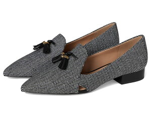 �R�[���n�[�� ���f�B�[�X �V���[�Y �X���b�|���E���[�t�@�[ Cole Haan Vanya Tassel Flat Herringbone Textile/Black Leather �u���b�N