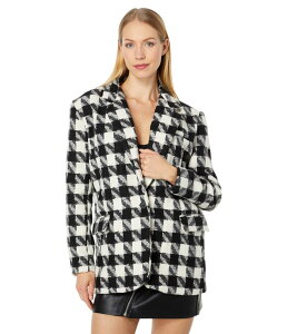 �u�����N�j���[���[�N ���f�B�[�X �A�E�^�[ �W���P�b�g�E�u���]�� �v�����g �u���U�[ Blank NYC Oversized Houdstooth Print Blazer in Secret Rhythmulticolor �}���`�J���[