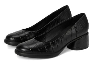 �G�R�[ ���f�B�[�X �V���[�Y �q�[�� ECCO Sculpted Luxury 35MModern Pump Black Reptile Print �u���b�N