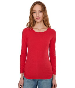 ���b�h�h�b�N ���f�B�[�X �g�b�v�X �V���c Mod-o-doc Long Sleeve Twisted Scoopneck Tee Rouge