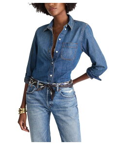 ���C�h�E�F�� ���f�B�[�X �g�b�v�X �V���c Madewell Perfectuckable Shirt In Greendale Wash Greendale Wash