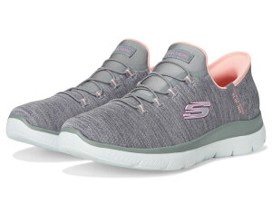 �X�P�b�`���[�Y ���f�B�[�X �V���[�Y �X�j�[�J�[ SKECHERSummits Everyday Set Hands Free Slip-INS Grey Coral �O���[