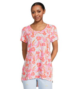 �����[�s�����b�c�@�[ ���f�B�[�X �g�b�v�X �V���c Lilly Pulitzer Etta Scoop Neck Resort White Lovely Long Stems �z���C�g