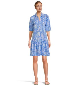�����[�s�����b�c�@�[ ���f�B�[�X �g�b�v�X �����s�[�X Lilly Pulitzer Bingley Dressunwashed Blue Citrus Crush �u���[