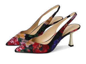 �u���[�o�C�x�g�V�[�W�����\�� ���f�B�[�X �V���[�Y �X���b�|���E���[�t�@�[ Blue by Betsey Johnson Clark Black Flower Multi �u���b�N