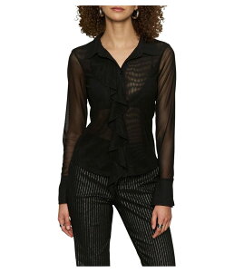 �T���N�`���A���[ ���f�B�[�X �g�b�v�X �V���c �t���� Sanctuary Dreamland Ruffle Top Black �u���b�N