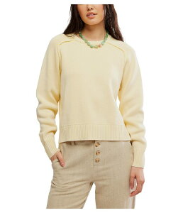 �t���[�s�[�v�� ���f�B�[�X �A�E�^�[ �j�b�g�E�Z�[�^�[ Free People Spring Street Pullover Banana Cream �N���[��