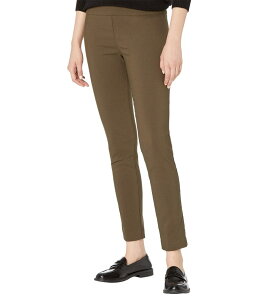 �G���I�b�g���[���� ���f�B�[�X �{�g���X �J�W���A���p���c �A���N�� Elliott Lauren Control Stretch Pull-On Ankle Pants with Back Slit detail Olive 1 �I���[�u
