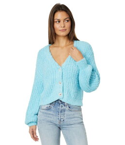 �E�~�[���A���[�� ���f�B�[�X �A�E�^�[ �j�b�g�E�Z�[�^�[ Show Me Your Mumu Clemmie Cardi Highlighter Blue Knit �u���[