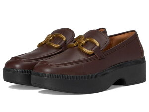 �t�B�b�g�t���b�v ���f�B�[�X �V���[�Y �X���b�|���E���[�t�@�[ ���U�[ FitFlop F-Luma Square-Chain Leather Loafers Chocolate �`���R���[�g