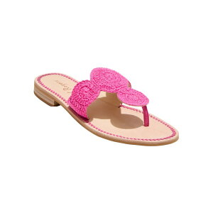 �W���b�N���W���[�X ���f�B�[�X �V���[�Y �T���_�� Jack Rogers Jacks Crochet Sandals Fuchsia �t���[�V��