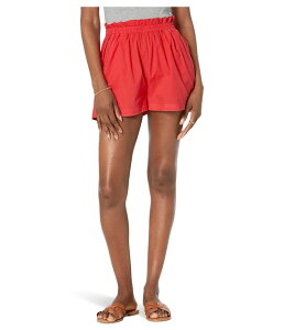 �������[ ���f�B�[�X �{�g���X �n�[�t�p���c�E�V���[�c �V���[�g�p���c MONROW Poplin Paperbag Shorts Fire Coral �R�[����