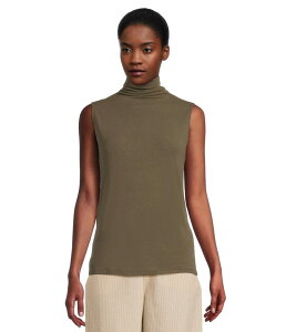 ���B���X ���f�B�[�X �g�b�v�X �V���c �^�[�g���l�b�N �m�[�X���[�u Vince Sleeveless Turtleneck Heathered Cypress