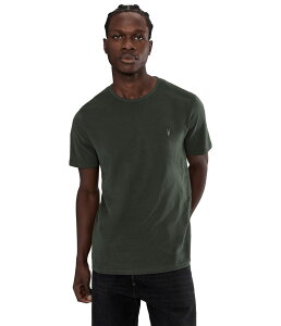 �I�[���Z�C���c �����Y �g�b�v�X �V���c AllSaints Brace Short Sleeve Crew Duffel Green �O���[��