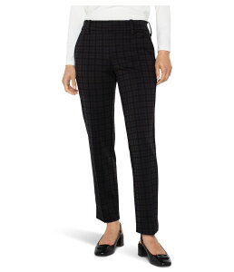 �����@�v�[�� ���T���[���X ���f�B�[�X �{�g���X �J�W���A���p���c Liverpoolos Angeles Gemma Mid-Rise Cigarette Trouser Black Tattersall Check �u���b�N