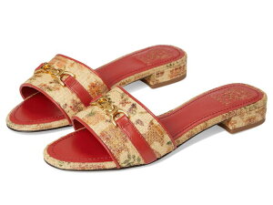 ���B���X�J���[�g ���f�B�[�X �V���[�Y �q�[�� �T���_�� �}�L�V Vince Camuto Maxine Banded Buckle Slide Sandals Warm Tan/Salsa �^��