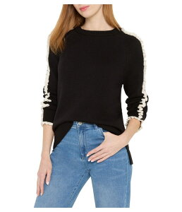 �j�b�N�v���X�]�[�C ���f�B�[�X �A�E�^�[ �j�b�g�E�Z�[�^�[ �t���� �_�E�� NIC+ZOE Ruffledown Sweater Black Onyx �u���b�N