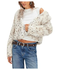 �t���[�s�[�v�� ���f�B�[�X �A�E�^�[ �R�[�g �W���P�b�g Free People Louder Please Hooded Faux Fur Jacket Snow Leopard �A�j�}��