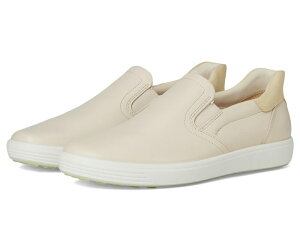 �G�R�[ ���f�B�[�X �V���[�Y �X�j�[�J�[ ECCO Soft 7 Easy Slip-On Sneaker Limestone/Straw