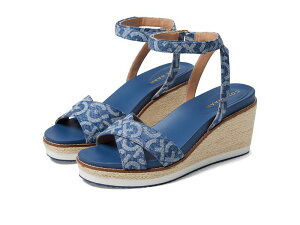 �R�[���n�[�� ���f�B�[�X �V���[�Y �q�[�� �T���_�� Cole Haan Cloudfeel Espadrille Wedge Sandal 75 mm Denim Jacquard �f�j��