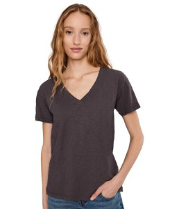 ���b�h�h�b�N ���f�B�[�X �g�b�v�X �V���c V�l�b�N Mod-o-doc Short Sleeve V-Neck Boxy Tee Washed Ebony