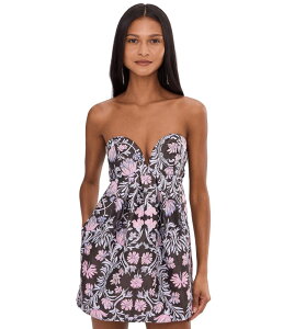 �t���[�s�[�v�� ���f�B�[�X �g�b�v�X �����s�[�X �~�j Free People Floreo Jacqaurd Mini Grey Combo �O���[
