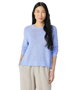 �G�C���[���t�B�b�V���[ ���f�B�[�X �A�E�^�[ �j�b�g�E�Z�[�^�[ �N���[�l�b�N Eileen Fisher Crew Neck Raglan Sleeve Sweater Bellflower