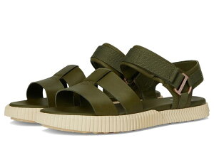 �\���� ���f�B�[�X �V���[�Y �T���_�� �A���N�� SOREL Onave Ankle Strap Flat Sandals Utility Green/Bleached Ceramic �O���[��