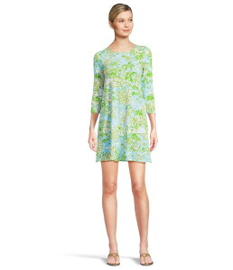 �����[�s�����b�c�@�[ ���f�B�[�X �g�b�v�X �����s�[�X Lilly Pulitzer Ophelia Dress Fresh Water Blue Sunbathers Bliss �u���[