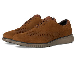 �R�[���n�[�� �����Y �V���[�Y �I�b�N�X�t�H�[�h Cole Haan 2.Zerogrand Laser Wing Tip Oxford Lined Spiced Brown Suede/Raven/Morel �u���E��