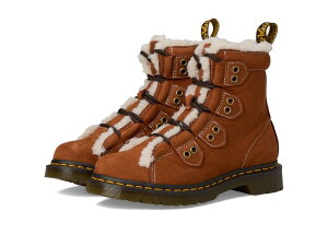 �h�N�^�[�}�[�`�� ���f�B�[�X �V���[�Y �T���_�� �u�[�c ���[�X Dr. Martens 1460 Lace Toe Fur Lined Boots Tan �^��