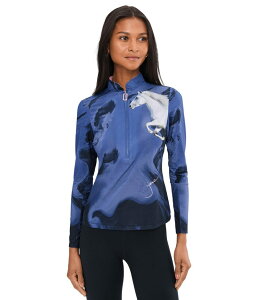 �W���C�~�[�T�h�b�N ���f�B�[�X �g�b�v�X �V���c �v�����g Jamie Sadock Spirit Print Long Sleeve Sunsense 1/4 Zip Top Slate Purple �X���[�g