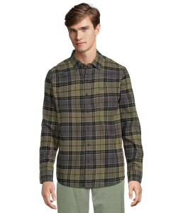 �{���R�� �����Y �g�b�v�X �V���c Volcom Caden Plaid Long Sleeve Dark Olive �I���[�u