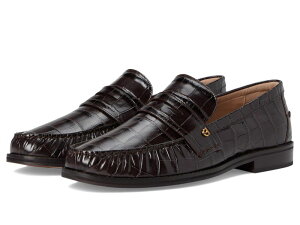 �R�[���n�[�� ���f�B�[�X �V���[�Y �X���b�|���E���[�t�@�[ Cole Haan Lux Pinch Penny Loafer Dark Chocolate Croc Print Leather �`���R���[�g