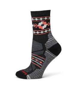 �X�}�[�g�E�[�� ���f�B�[�X �A���_�[�E�F�A �C�� �t�����[�� �t�����[ Smartwool Hike Light Cushion Retro Floral Mid Crew Socks Charcoal �`���R�[��
