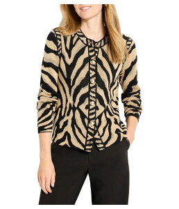 �j�b�N�v���X�]�[�C ���f�B�[�X �A�E�^�[ �j�b�g�E�Z�[�^�[ �J�[�f�B�K�� NIC+ZOE Animal Jacquard Cardiganeutral Multi �}���`�J���[