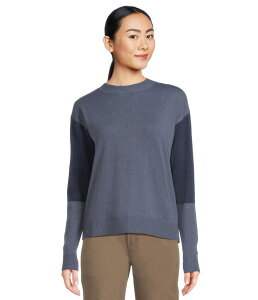 �X�}�[�g�E�[�� ���f�B�[�X �A�E�^�[ �j�b�g�E�Z�[�^�[ �J���[�u���b�N Smartwool Edgewood Colorblock Crew Sweater Nightfall Blue �u���[