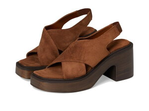 �t���[�s�[�v�� ���f�B�[�X �V���[�Y �q�[�� �v���b�g�t�H�[�� Free People Cora Platform Clogs Cognac Suede