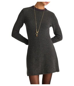 ���C�h�E�F�� ���f�B�[�X �g�b�v�X �����s�[�X �~�j �Z�[�^�[ Madewell Southgate Mini Sweater Dress - Varsity Charcoal Placed Stripe �`���R�[��
