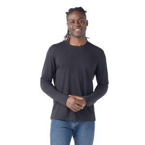 �X�}�[�g�E�[�� �����Y �g�b�v�X �V���c Smartwool Perfect Crew Long Sleeve Tee Black �u���b�N