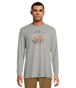 �X�}�[�g�E�[�� �����Y �g�b�v�X �V���c �O���t�B�b�N Smartwool Snowcat Graphic Long Sleeve Graphic Tee Light Gray Heather �O���[