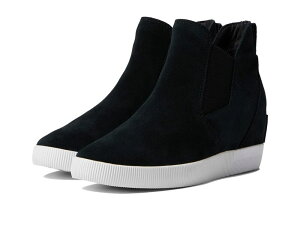 �\���� ���f�B�[�X �V���[�Y �X�j�[�J�[ SOREL Out N About Slip-On Wedge II Black/White �z���C�g