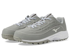 �~�Y�m ���f�B�[�X �V���[�Y �X�j�[�J�[ Mizuno Ambition 3 FP Low ASoftball Cleats Grey/White �z���C�g