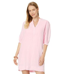 �����[�s�����b�c�@�[ ���f�B�[�X �g�b�v�X �V���c ���l�� Lilly Pulitzer Mialeigh Elbow Sleeve Linen Conch Shell Pink X Resort White �z���C�g