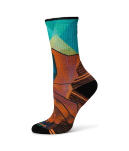 �X�}�[�g�E�[�� ���f�B�[�X �A���_�[�E�F�A �C�� �v�����g Smartwool Hike Targeted Cushion Mountain Prism Print Crew Socks Orange Rust �I�����W