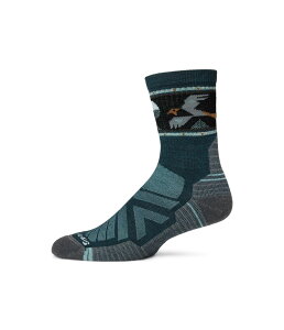 �X�}�[�g�E�[�� �����Y �A���_�[�E�F�A �C�� �v�����g Smartwool Hike Light Cushion Soaring Print Mid Crew Socks Twilight Blue �u���[