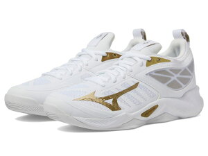 �~�Y�m ���f�B�[�X �V���[�Y �X�j�[�J�[ Mizuno Wave Dimension White/Gold �z���C�g