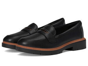 �N���[�N�X ���f�B�[�X �V���[�Y �X���b�|���E���[�t�@�[ Clarks Westlynn Glow Black Leather �u���b�N